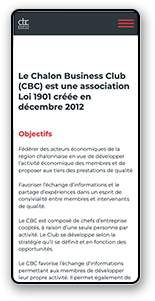 Chalon Business Club vu sur mobile